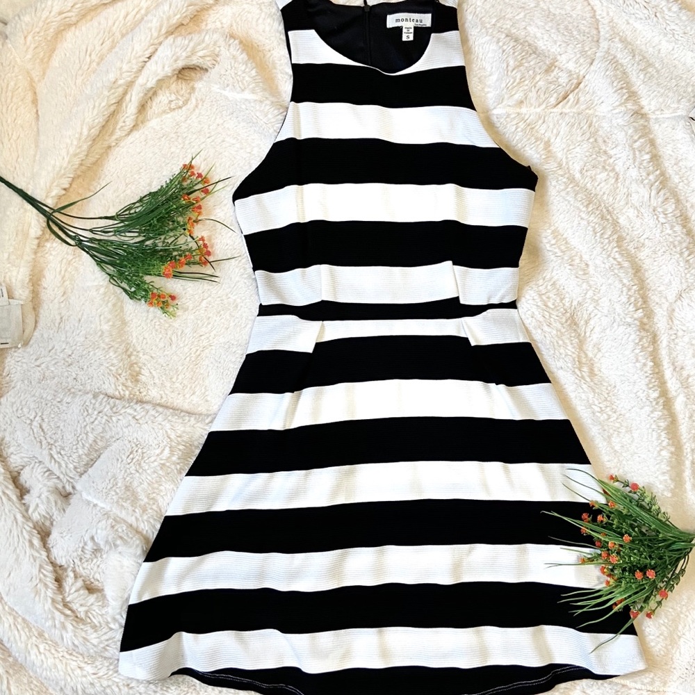 Black/White Striped Dress